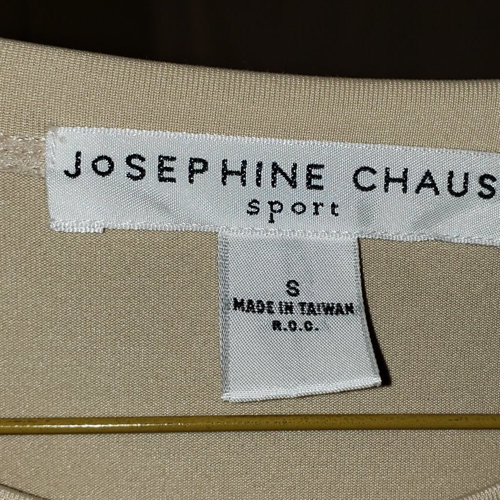 Ladies JOSEPHINE CHAUS Sport Short Sleeve Crew Neck Tee Shirt in Tan - S - Picture 4 of 4